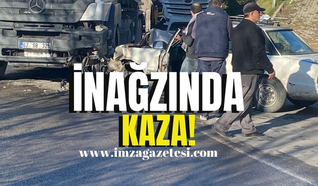 İnağzında kaza! Ekipler sevk edildi