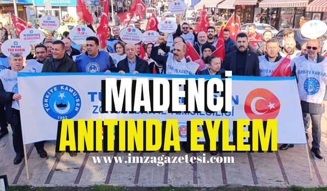 Madenci anıtında eylem var!