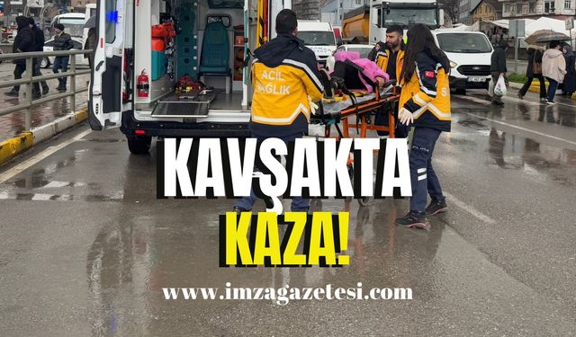 Kavşakta kaza! Ekipler  sevk edildi