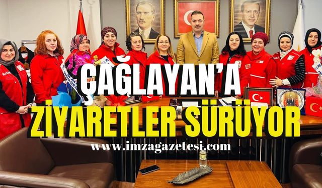 Başkan Çağlayan’a hayırlı olsun ziyaretleri sürüyor