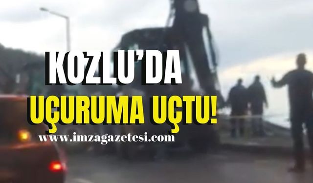 Tünel çıkışı kaza! Uçuruma uçtu