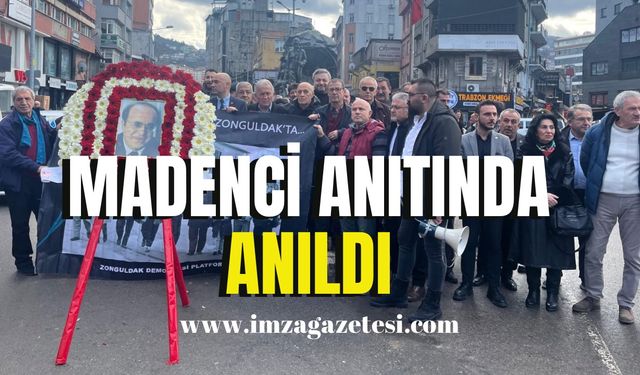 Madenci anıtında anıldı