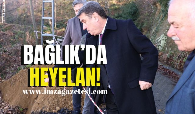 Bağlık’da heyelan! Başkan Erdem olay yerinde