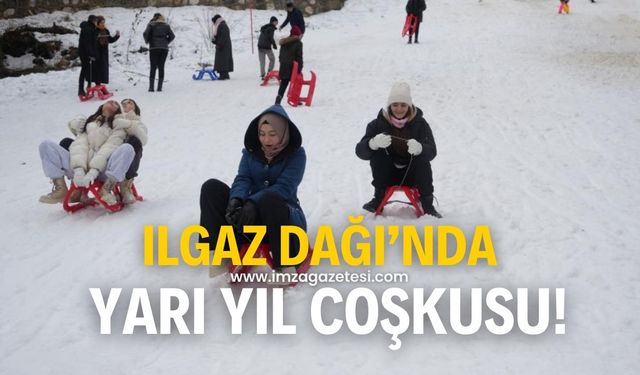 Zonguldaklıların Ilgaz Dağı'nda yarı yıl coşkusu