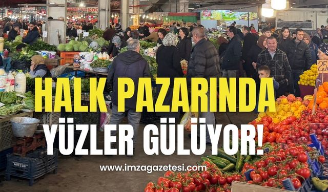 Halk pazarı yüzleri güldürdü!