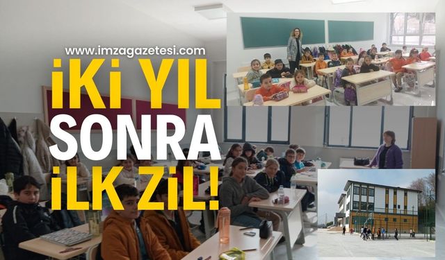 İki yıl aranın ardından iki okulda zil çaldı! | Zonguldak haber