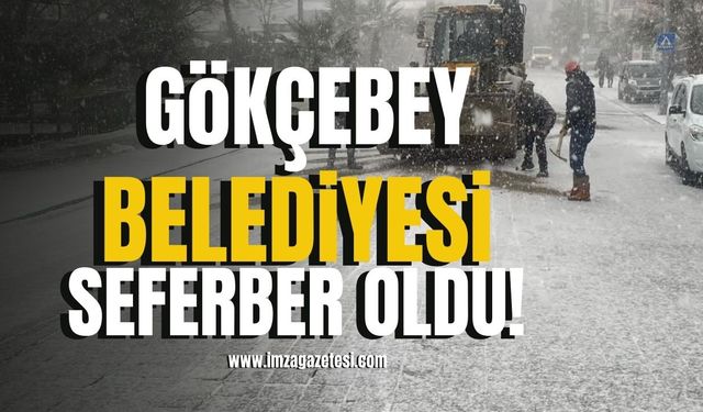 Gökçebey Belediyesi, karla mücadele ediyor! | İmza