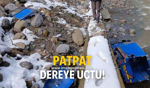 Patpat 30 metreden dereye uçtu