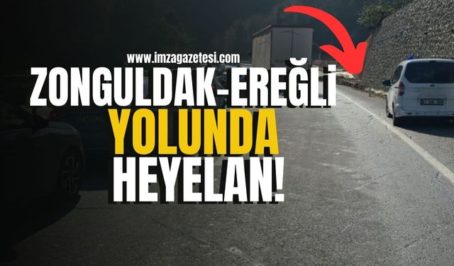 Zonguldak-Ereğli Yolunda Heyelan Nedeniyle Trafik Durdu! | Zonguldak Haberleri