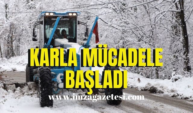 Zonguldak Belediyesi karla mücadeleye başladı!