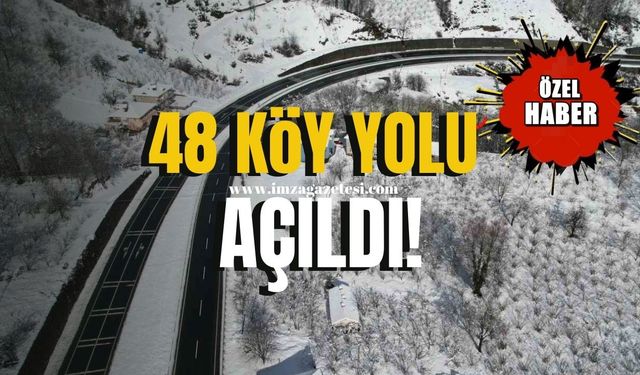 Zonguldak’ta 48 kapalı köy yolu açıldı! Kar yağışından mahsur kalan diyaliz hastası kurtarıldı!