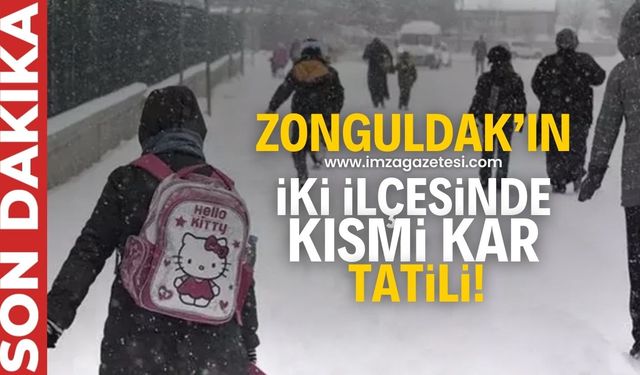 Zonguldak'ın iki ilçesinde okullara kısmi tatil!