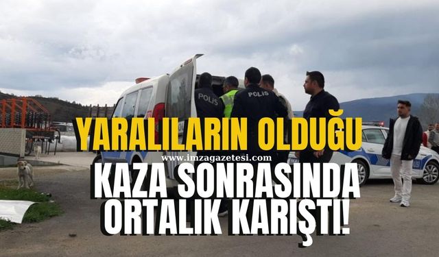 Feci kazada 3 kişi yaralandı ortalık karıştı ekipler müdahale etti