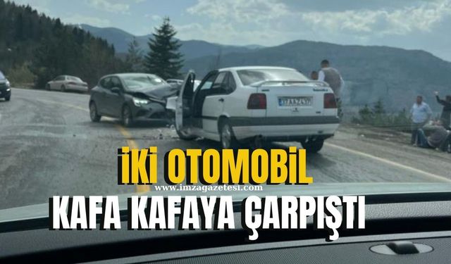 İki otomobilin kafa kafaya çarpıştığı kazada yaralılar var