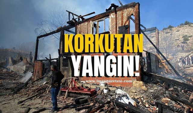 Kastamonu Taşköprü’de Korkutan Yangın! 2 Ev, 2 Depo ve 1 Araç Kül Oldu...