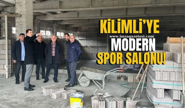 Kilimli’ye Modern Spor Salonu! Başkan Altun Çalışmaları İnceledi...