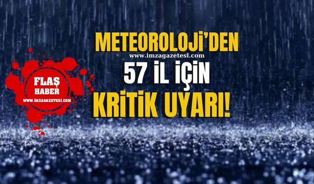 Meteoroloji’den 57 İl İçin Kuvvetli Yağış ve Fırtına Uyarısı! 4 Gün Sürecek Yağış Başlıyor...