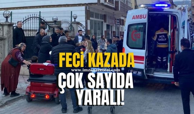 Motosiklet ile otomobil kafa kafaya çarpıştı! Çok sayıda yaralı