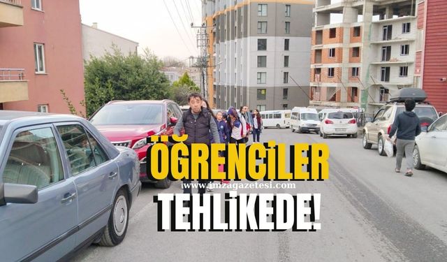 Öğrenciler okul giriş ve çıkışlarında tehlikeyle karşı karşıya