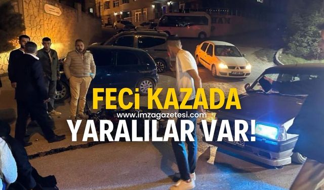 Otomobille motosikletin karıştığı kazada yaralılar var