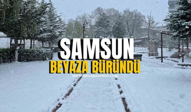 Samsun beyaza büründü!