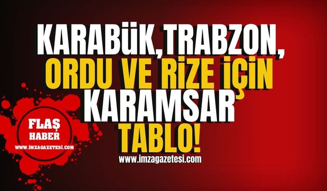 TÜİK verilerine açıkladı! Karabük, Trabzon, Ordu ve Rize için karamsar tablo!