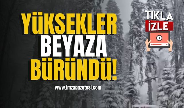 Yüksekler beyaza büründü... | Düzce Haberleri