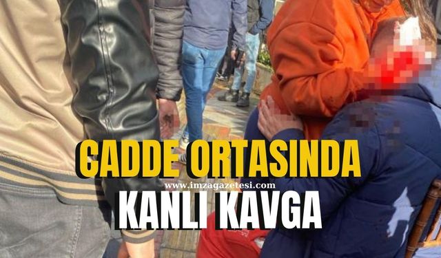 Cadde ortasında falçatalı kavgada kan aktı