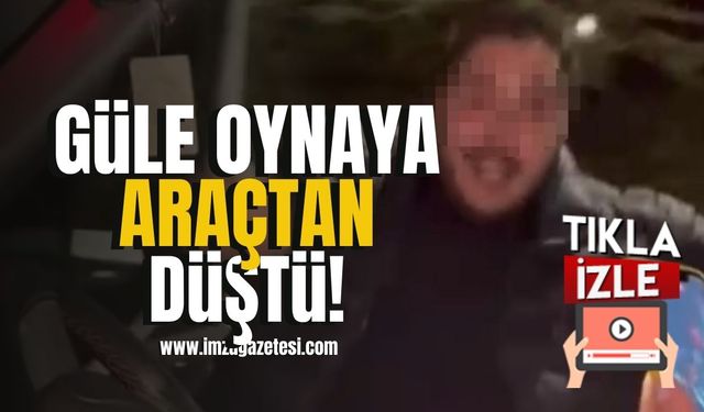 Dans Eden Sürücü Yere Düştü, Korku Dolu Anlar Kamerada!