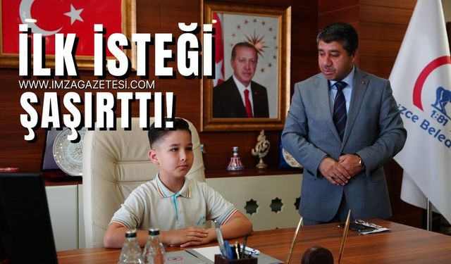 Küçük başkanın talimatı hemen yerine getirildi...