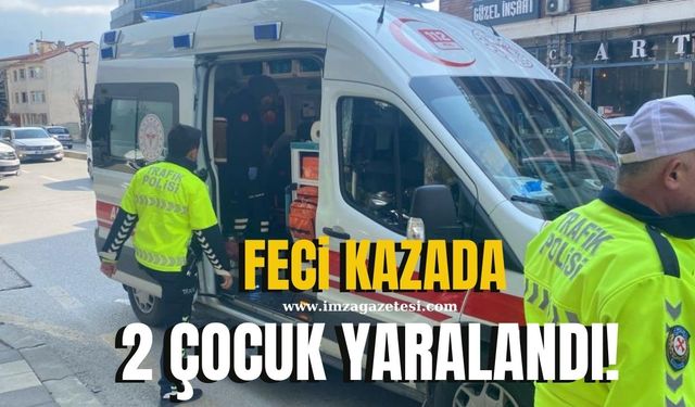 Feci kazada 2 çocuk yaralandı