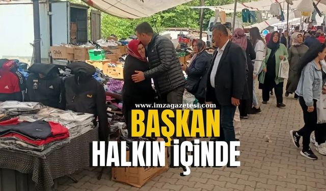 Başkan Kamil Altun halkın içinde…