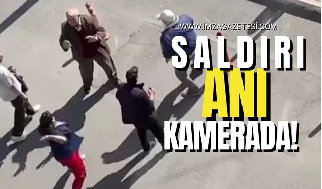 Taş, duba ve bıçakla saldırdılar! Kavga anı kamerada!