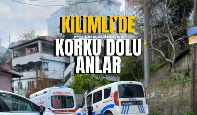 KİLİMLİ’DE KORKU DOLU ANLAR: EV YANGINI MAHALLEYİ AYAĞA KALDIRDI