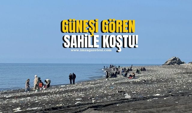 Güneşi gören Kozlu Sahili'ne koştu...