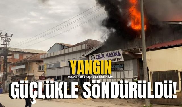 Sanayi sitesinde yangın! Güçlükle müdahale edildi