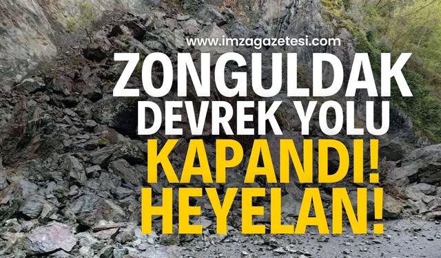 Zonguldak Devrek Yolunda Heyelan: Yol Kapandı! | Zonguldak haber