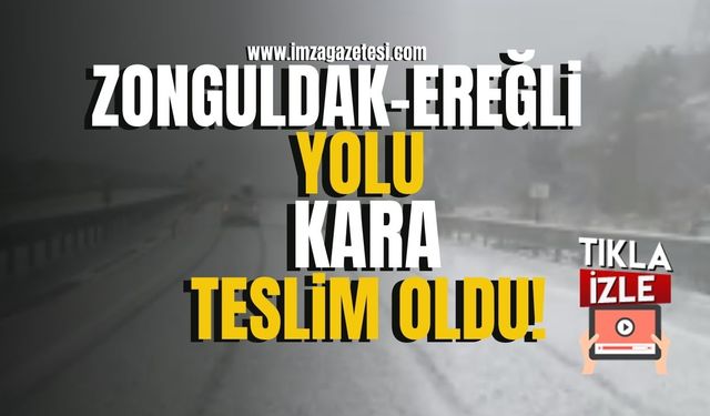 Zonguldak-Ereğli yolu kara teslim oldu!