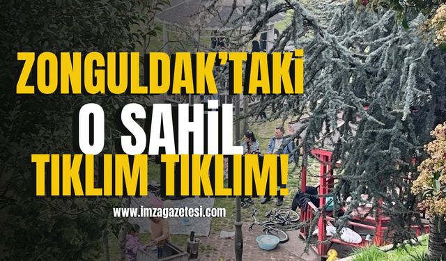 Zonguldak’ın o sahili tıklık tıklım!