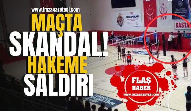Çaycumaspor voleybol maçında skandal! Antrenöre saldırı!