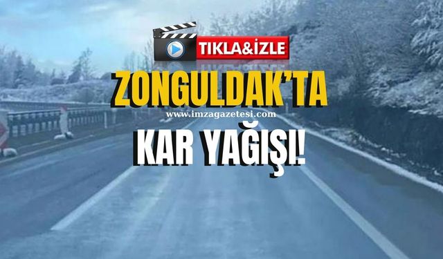 Zonguldak’ta Kış Geliyor! Ereğli Yolu Karla Karışık Yağmurla Kaplandı...