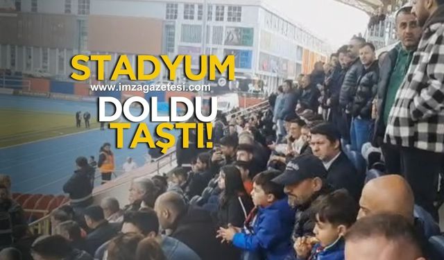 Zonguldakspor ile Kahramanmaraş İstiklalspor maçına dakikalar kala stadyum doldu taştı!