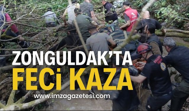 Zonguldak’ta Feci Kaza: Kamyon Dereye Uçtu | Zonguldak haber