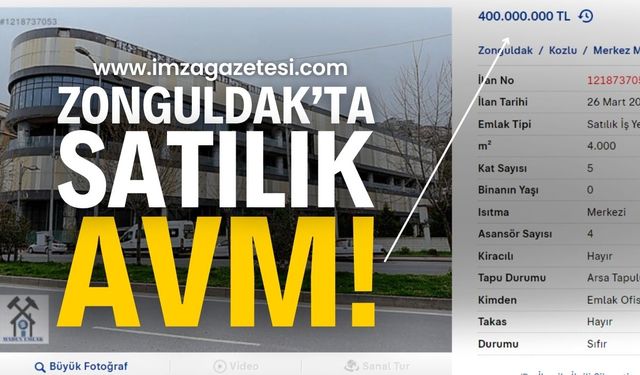 Zonguldak'ta Satılık AVM: 400 Milyon Lira! | Zonguldak haber
