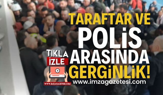 Zonguldak'ta taraftarla polis arasında gerginlik yaşandı | Zonguldak haber
