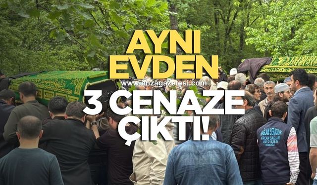 Aynı evden 3 cenaze çıktı
