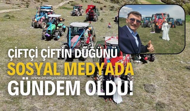 Traktörle Mutluluğa Gittiler: Çiftçi Çiftin Düğünü Sosyal Medyada Gündem Oldu!