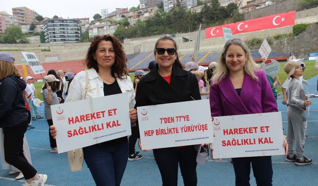 Zonguldak'ta Sağlıklı ve Hareketli Yaşama Merhaba Yürüyüşü Düzenlendi...