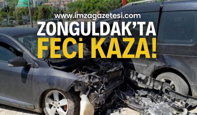 Zonguldak Devrek'te Kaza: Aşırı Hızlı Sürücü Kaldırıma Uçtu