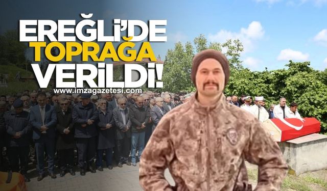 İntihar eden polis Ertunç Gül, Ereğli'de toprağa verildi...